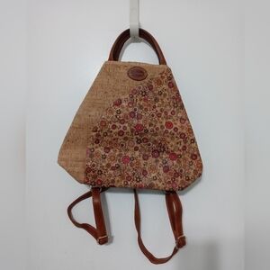 Portugal Floral Cork Backpack Satchel/Purse/Travel Bag NEW